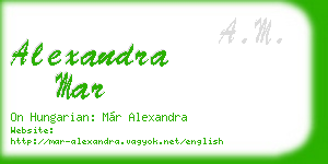 alexandra mar business card