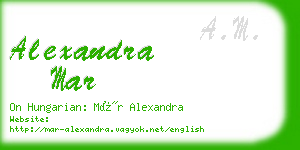 alexandra mar business card